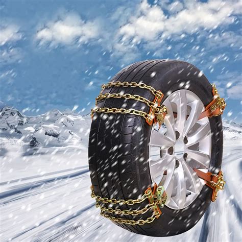 Snow Chains Manganese Alloy Car Tire Chain Snowy Muddy Ground Anti Skid