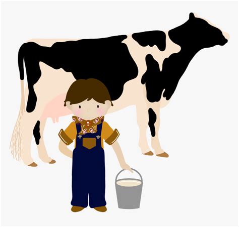 Cow Png Clipart Dairy Cow Milking Cartoon Transparent Png