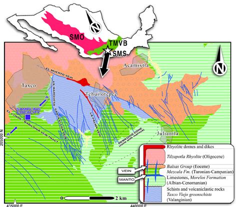 Location And Geological Map Of The Taxco District