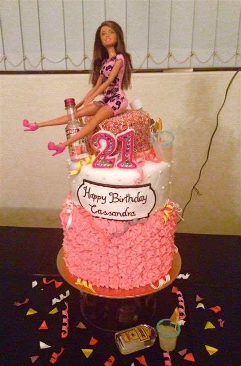 Drunken Barbie Cake 21st Birthday Cakes Barbie Birthday Cake 21st Birthday Girl