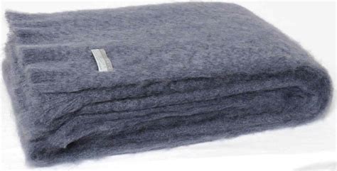 Storm Grey Kid Mohair Throw Blankets New Zealand Made By Masterweave