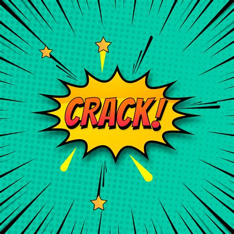 Background Of Crack In Comic Style Pop Art Colorful Vector