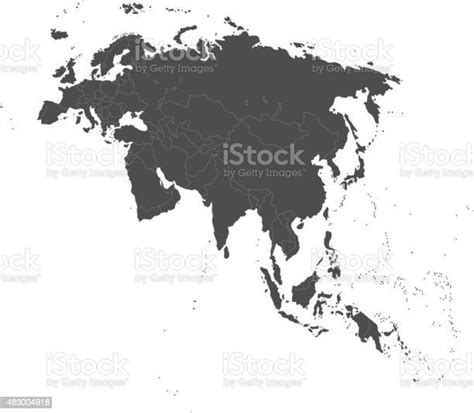 Ilustración De Eurasia Mapa Político Y Más Vectores Libres De Derechos
