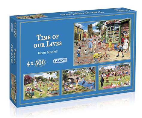 Gibsons Time Of Our Lives 4 X 500 Piece Jigsaw Puzzle Uk