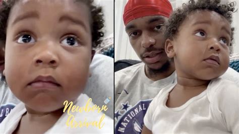 pj washington and brittany renner s son paul completely ignores dad 😶 youtube