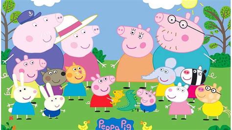 Download Main Characters Of Peppa Pig Tablet Wallpaper