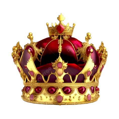 Coroa Da Rainha Ouro Brilhante E Rubi PNG Cor Transparente Sem
