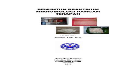 Penuntun Praktikum Mikrobiologi Pangan Terapan [pdf Document]