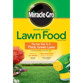 The miracle gro lawn food itself may be a good product but unfortunately i will never know because the miracle gro garden feeder is worthless and does not work as advertised. Miracle-Gro Water Soluble Lawn Food Fertilizer - Lawn Dork™