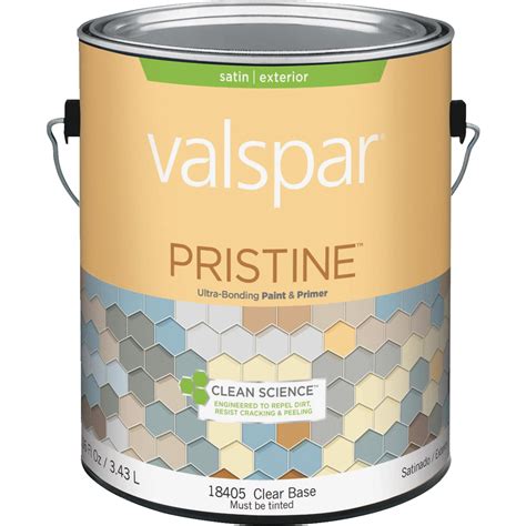 Valspar Pristine 100 Acrylic Paint And Primer Satin Exterior House Paint