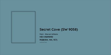 Sherwin Williams Secret Cove Sw 9058 Paint Color Codes Similar