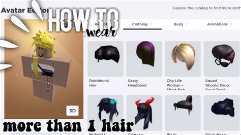 Roblox How To Wear Multiple Hairs Mobile 2020 Youtube