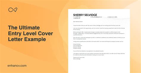 Real Entry Level Cover Letter Example for 2024