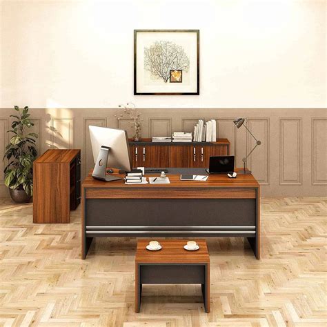 Arya 71″ Modern Home And Office Furniture Desk Rustic Brown And Black
