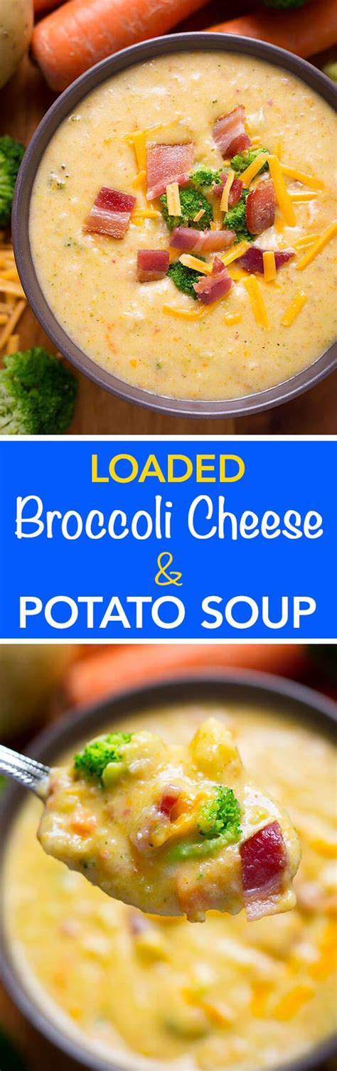 Loaded Broccoli Cheese And Potato Soup Simply Happy Foodie