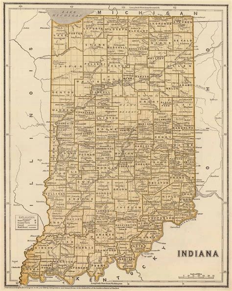 Indiana Map County Map