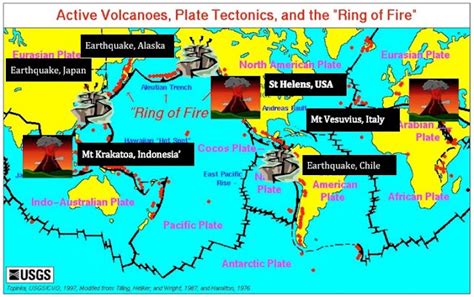 Volcanoes And Earthquakes World Map
