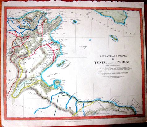 Antique Map North Africa Or Barbary Iii Tunis And Part Of Tripoli By