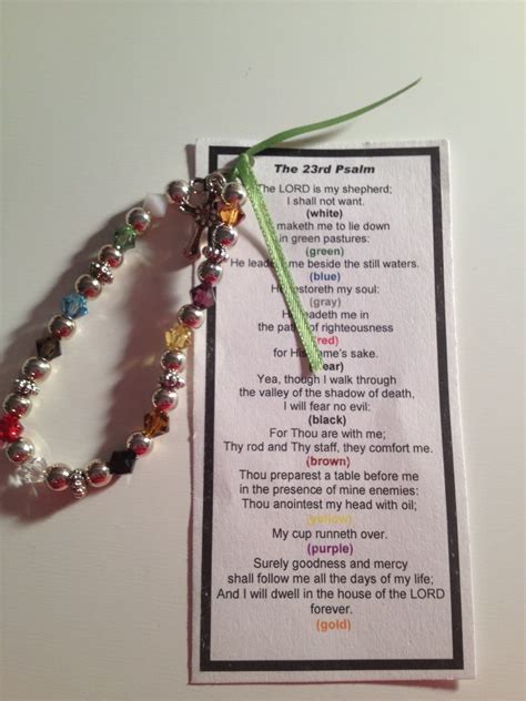 23rd Psalm Bracelet By K Heinz Designz Christian Crafts Bible Verse