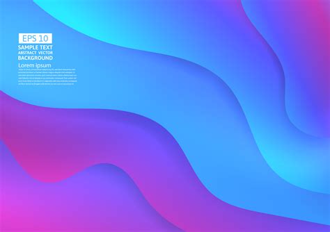 Colorful Wave Abstract Background Fluid Gradient Shapes Composition
