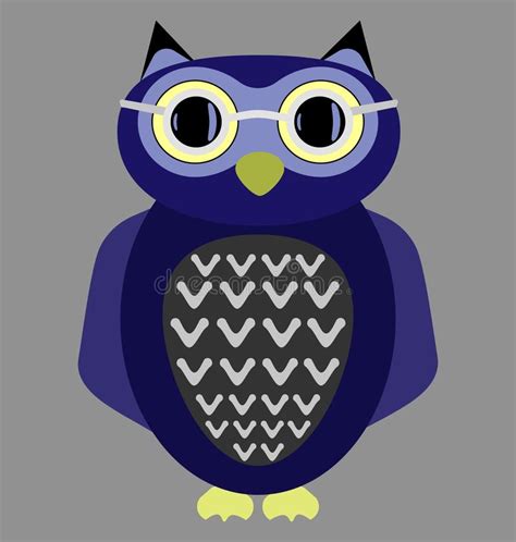 Cartoon Owl Wearing Glasses Stock Vector Illustration Of Beak Cute