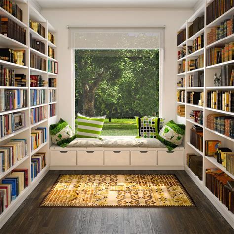 36 Fabulous Home Libraries Showcasing Window Seats Small Home