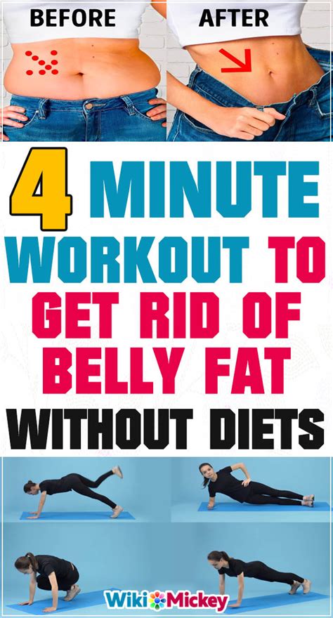 4 Minute Workout To Get Rid Of Belly Fat Without Diets Social Useful