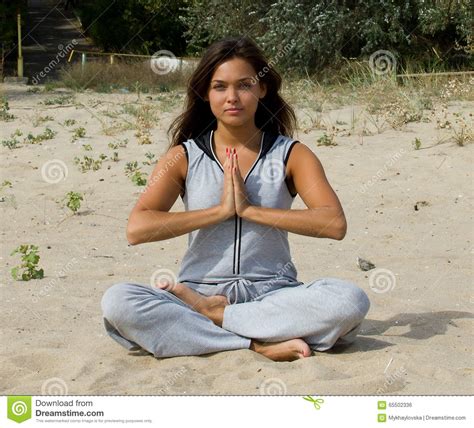Beautiful Woman Practice In Youga Stock Photo Image Of Health Summer