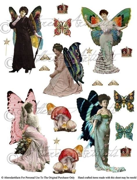 Instain Download Victorian Fairies Digital Collage Sheet Fairy Vintage