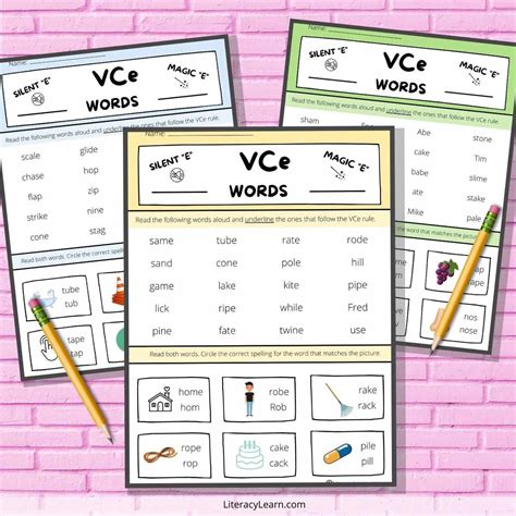 Silent E Worksheets Free Printables Literacy Learn
