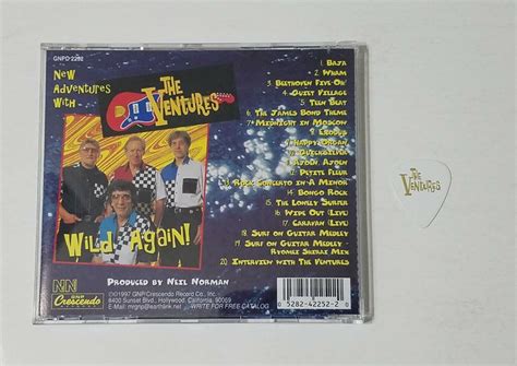The Ventures Wild Again Cd 1997 Guitar Pick Included Very Good