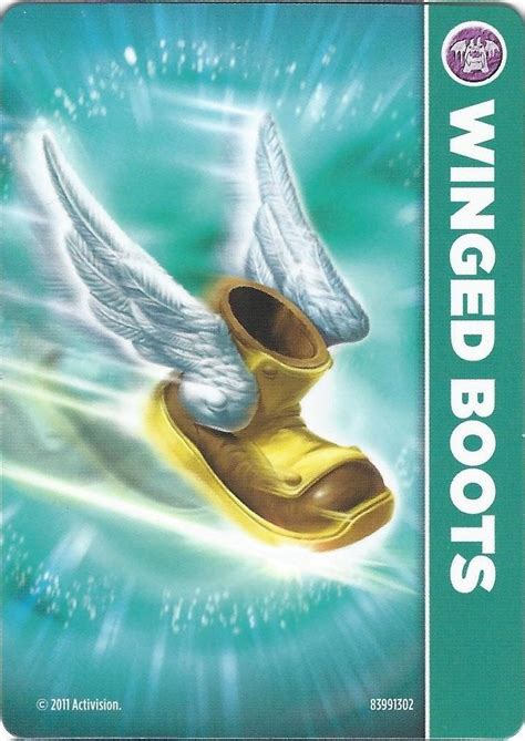 For the first time in the series, players can create their own characters, known as imaginators. Winged Boots - Skylanders Spyro's Adventures Cards