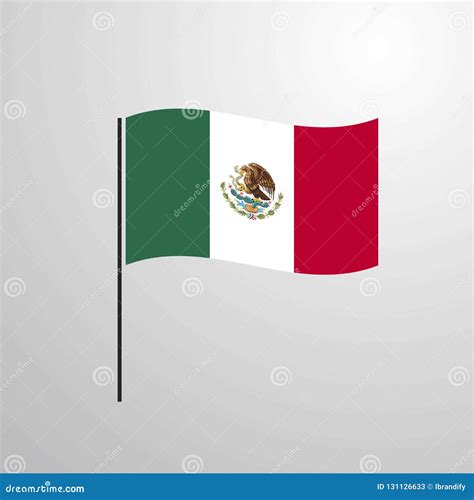 Mexico Waving Flag Stock Vector Illustration Of Isolated 131126633