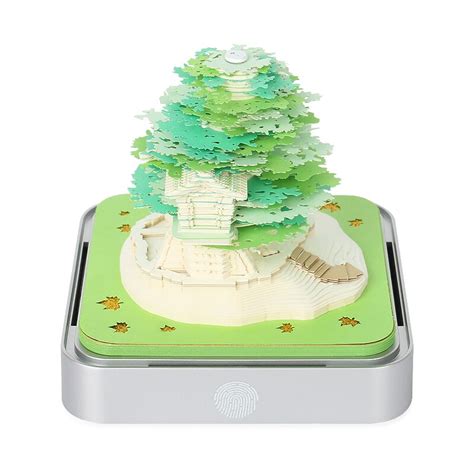Omoshiroi Block 3D Notepad Sakura Treehouse Table Calendar With Lights
