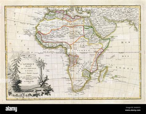 Illustration Of The Old 19th Century Map Of Africa Stock Photo Alamy