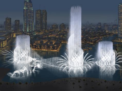Dubai Fountain The Dancing Water Fountain Uae