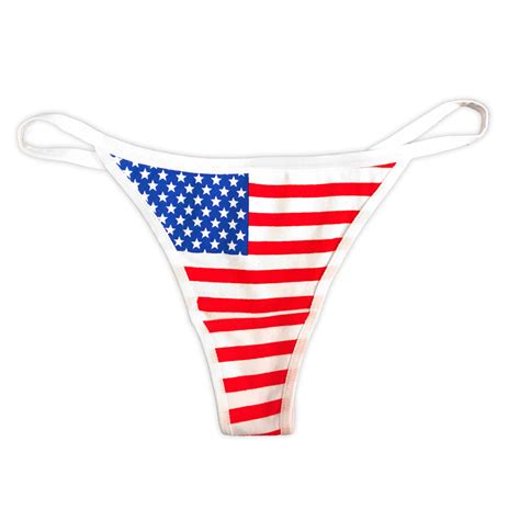 American Flag Thong Underwear For Women Usa