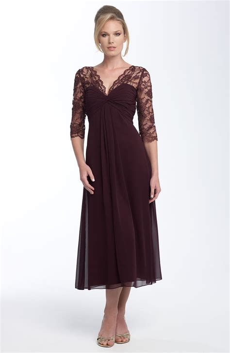 Alex Evenings Lace Sleeve Ruched Dress Nordstrom