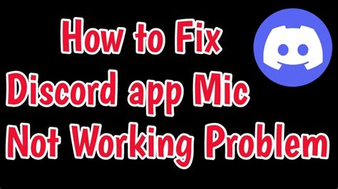 Fix Discord Mic Not Working Discord Microphone Not Working For Voice