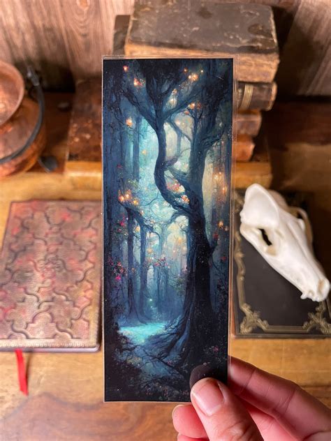 Enchanted Forest Bookmark Fantasy Bookmark Fairycore Book Etsy