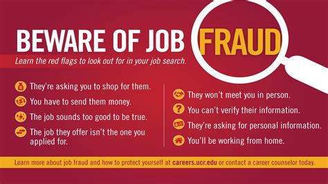 Avoid Scams And Fraud Career Center