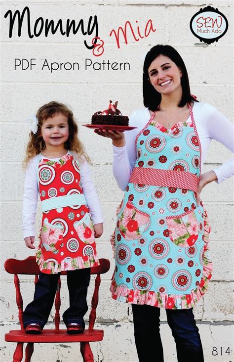 Mommy And Mia Apron Pdf Pattern Sew Much Ado Aprons Patterns Child