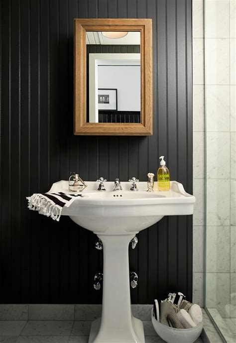 Black Beadboard Bathroom With Images Beadboard Beadboard Bathroom