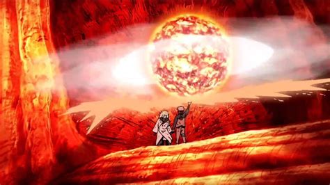 Naruto Uses Lava Style Rasen Shuriken Against Uchiha Madara Naruto