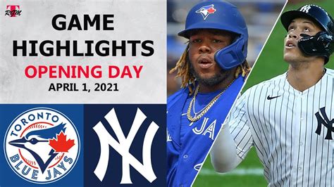 Toronto Blue Jays Vs New York Yankees Highlights April 1 2021