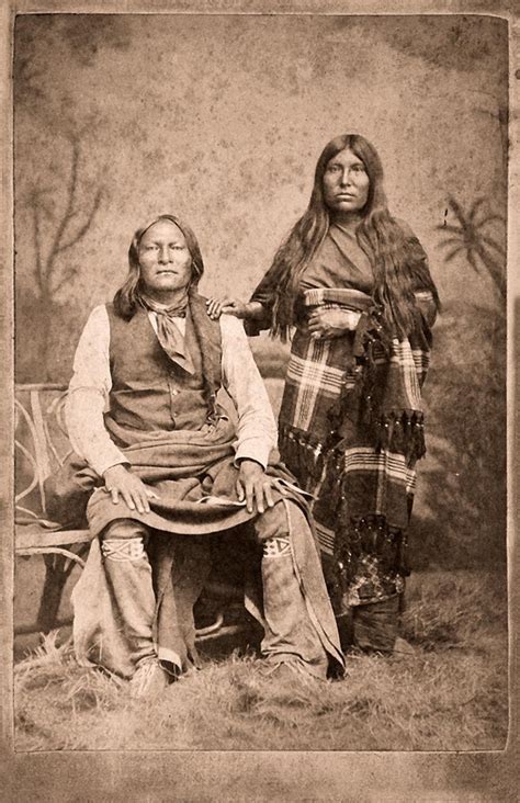 Comanche Kotsoteka Chief Shaking Hand Mow Way And Wife 1872 Native American History Native