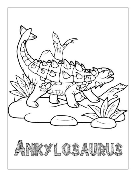 Printable Dinosaur Coloring Page Ankylosaurus