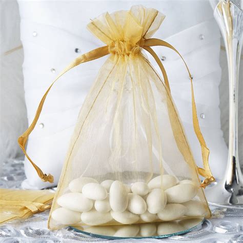 Efavormart Pcs Organza Gift Bag Drawstring Pouch For Wedding Party Favor Jewelry Candy Sheer