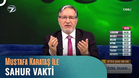 Prof Dr Mustafa Karataş ile Sahur Vakti 9 Nisan 2023 YouTube