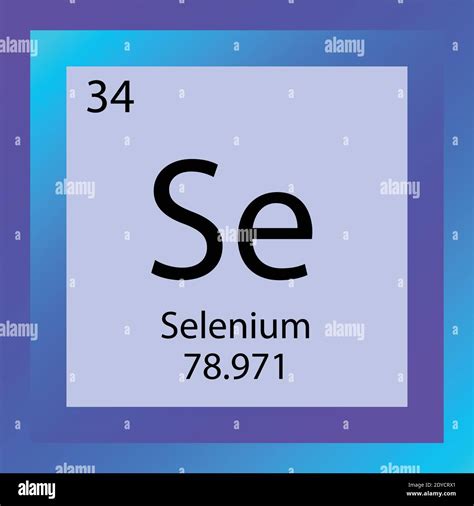Se Selenium Chemical Element Periodic Table Single Element Vector